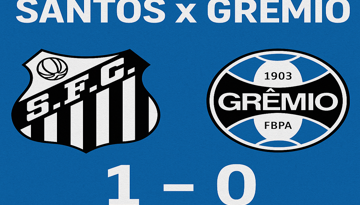 Santos x Grêmio 1×0 Grêmio: gol de Cristian decide o jogo